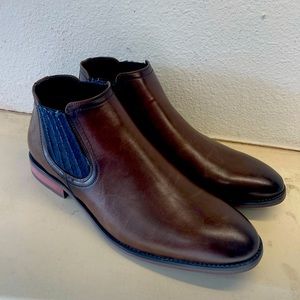 Brown Leather Chelsea Boots Size 12